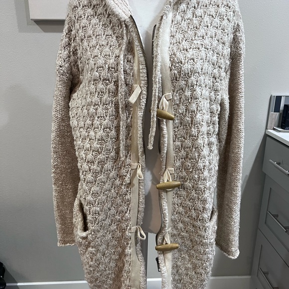 Free People Turn Up The Sun Toggle Sweater Coat, size XP - Picture 9 of 10